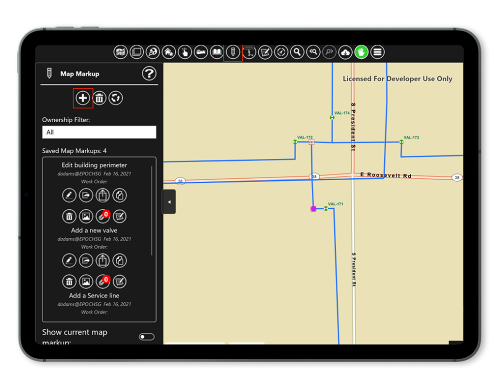 How to Associate Map Markups with Work Orders